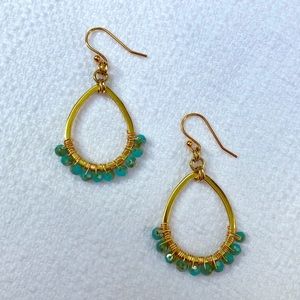 Gold Plated Beaded Earrings